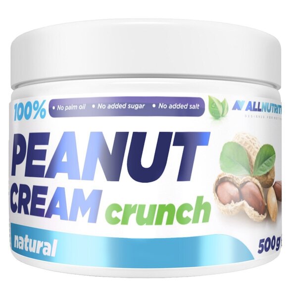 Allnutrition Healthy 100% Peanut Cream Crunch - 500g | Great for Spreads & Smoothies