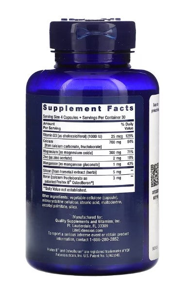 life extension bone restore 120 caps supplement facts