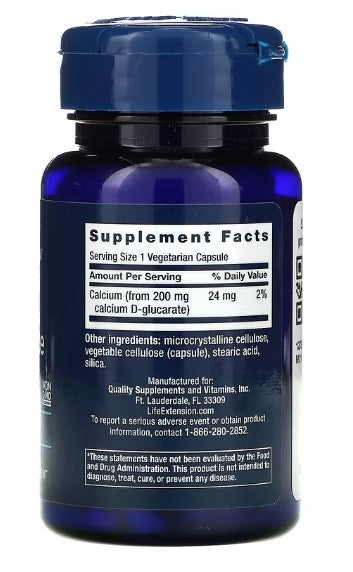 Life Extension, Calcium D-Glucarate, 200mg - 60 vcaps