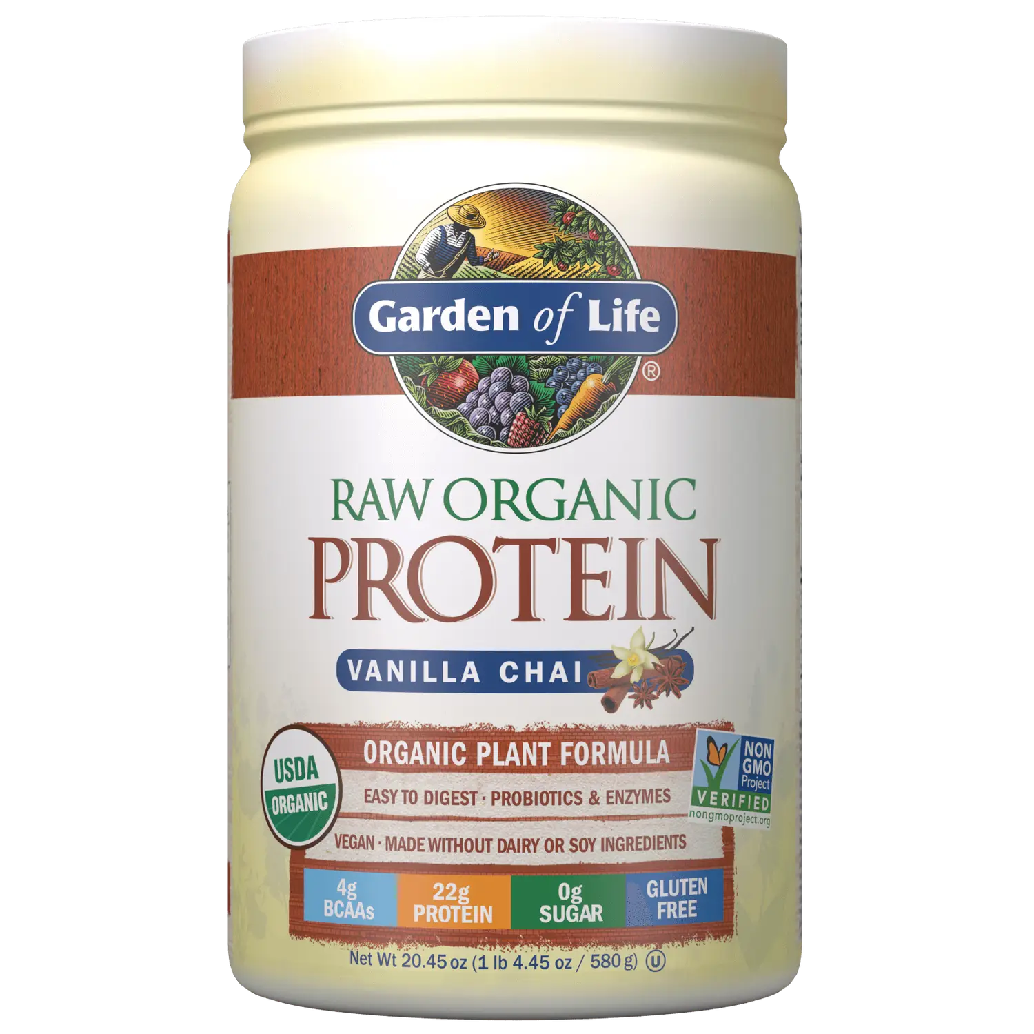 Garden of Life Raw Organic Protein, Vanilla Chai - 580g