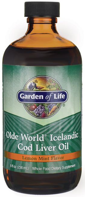 Garden of Life Olde World Icelandic Cod Liver Oil, Lemon Mint - 236 ml