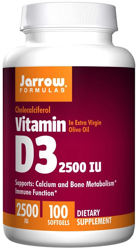 Jarrow Formulas Vitamin D3, 2500 IU - 100 softgels