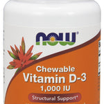 NOW Foods Vitamin D-3, 1000 IU (Chewable) - 180 chewables