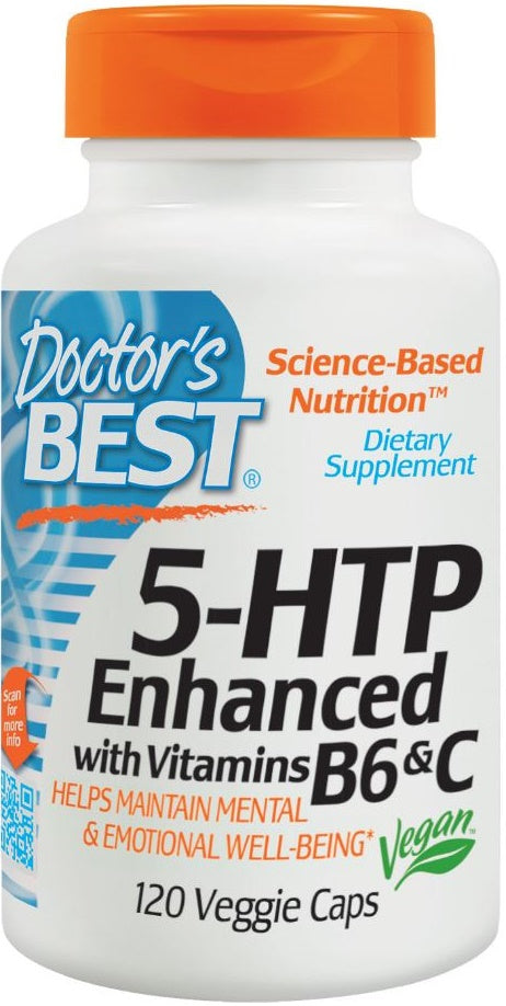 Doctor's Best, 5-HTP Enhanced with Vitamin B6 and C - 120 vcaps