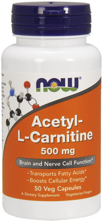 Acetyl-L-Carnitine 500mg 50 Vcaps - Enhance Mental Focus & Physical Performance