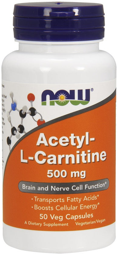 Acetyl-L-Carnitine 500mg 50 Vcaps - Enhance Mental Focus & Physical Performance