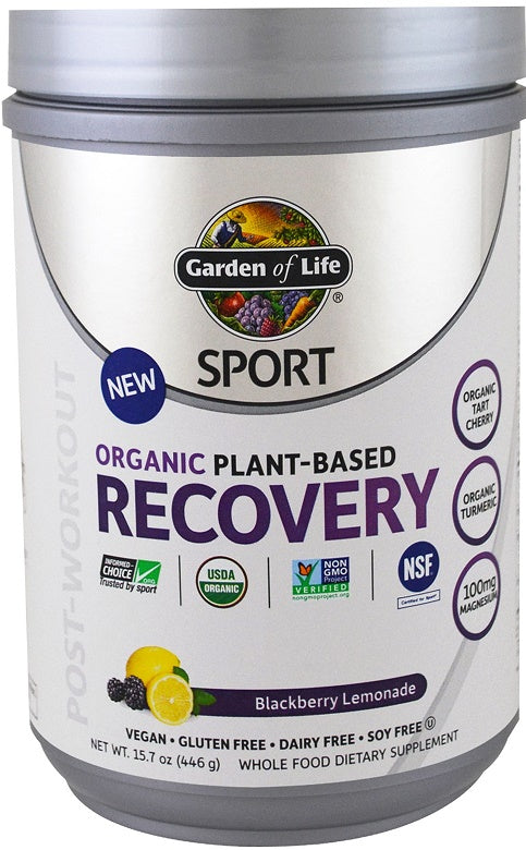 Garden of Life Organic Plant-Based Recovery, Blackberry Lemonade - 446g