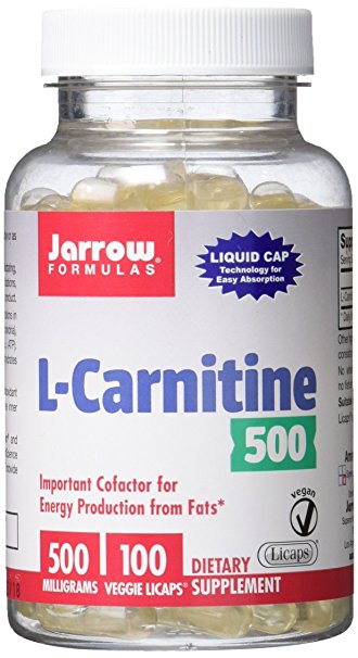 Jarrow Formulas L-Carnitine, 500mg - 100 vegetarian licaps