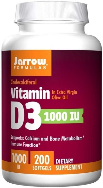 Jarrow Formulas Vitamin D3, 1000 IU - 200 softgels