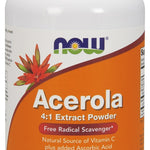 NOW Foods Acerola 4:1 Extract Powder 170g - Natural, High-Potency Vitamin C Supplement