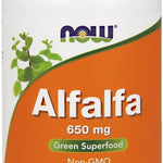 NOW Foods Alfalfa 650mg - 500 Tablets | Natural Detox & Nutrient-Rich Supplement