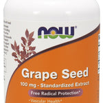 NOW Foods Grape Seed Standardized Extract, 100mg - 200 vcaps