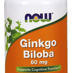 NOW Foods Ginkgo Biloba, 60mg - 60 vcaps