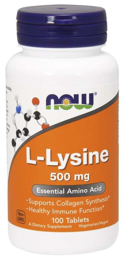 NOW Foods L-Lysine, 500mg - 100 tablets
