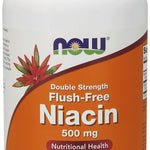 NOW Foods Niacin Flush-Free, 500mg (Double Strength) - 180 vcaps