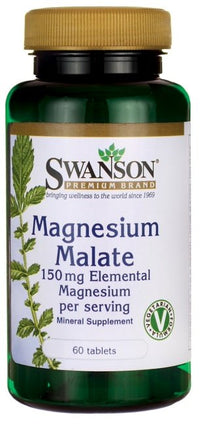 Swanson Magnesium Malate, 150mg Elemental Magnesium - 60 tablets