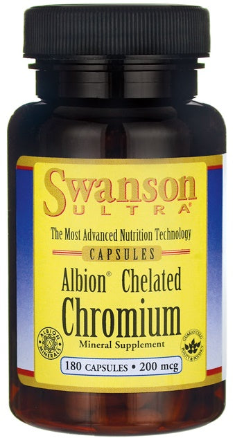 Swanson Albion Chelated Chromium 200mcg – Metabolism Support for Better Health | 180 Capsules