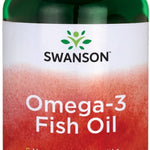 Swanson Omega-3 Fish Oil, Lemon - 150 softgels