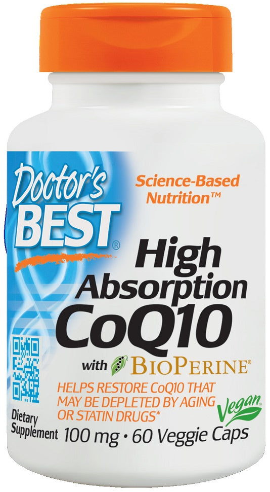 doctor's best high absorption coq10 100mg 60 veggie caps