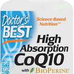 Doctor's Best, High Absorption CoQ10 with BioPerine, 400mg - 60 vcaps