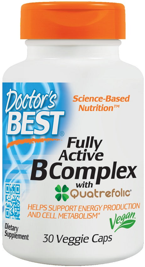 doctor's best fully active b-complex with quatrefolic to support energy production