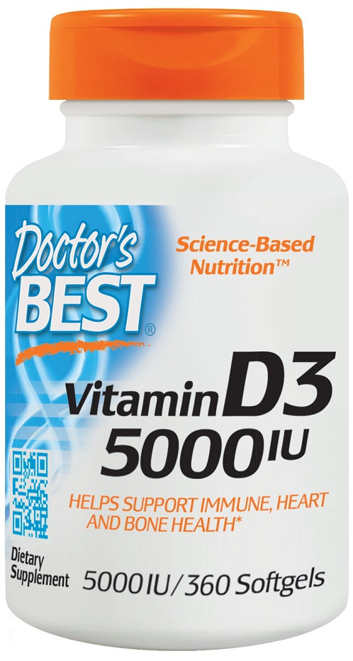 doctor's best vitamin d3 5000iu to support immune and heart health