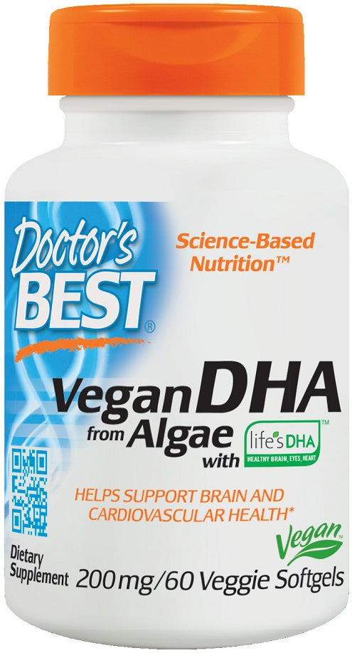 doctor's best vegan DHL from algae to support brain and heart health