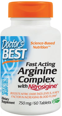 doctor's best fast acting arginine complex to boost nitric oxide and increase blood flow