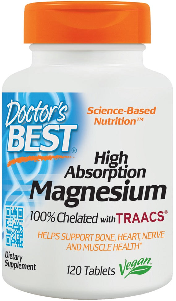 doctor's best high absorption magnesium to support bones, heart and nerve