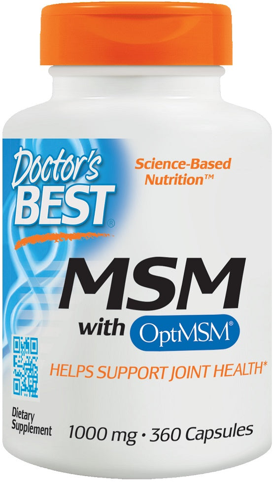 doctor's best msm with optimsm to support joint health 1000mg 360 caps