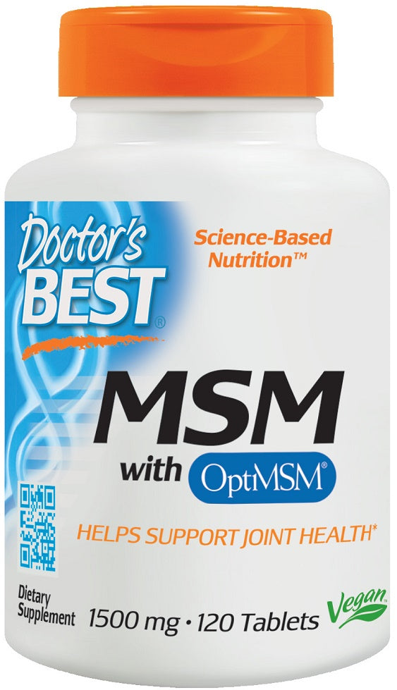 doctor's best msm with optimsm vegan 1500mg to support joint health