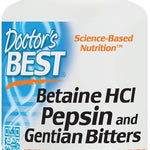doctor's best betaine hci pepsin and gentian bitters to help promote digestive efficiency