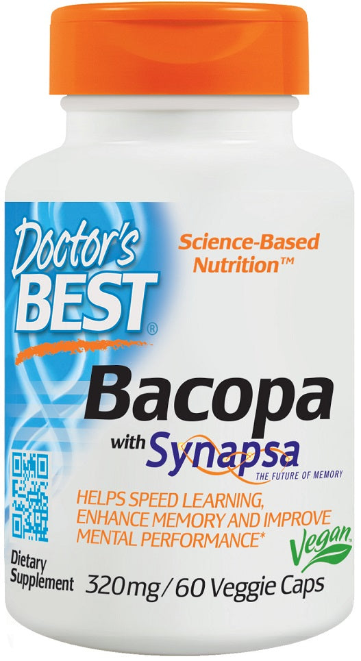 doctor's best bacopa with synapsa to improve mental performance and energy