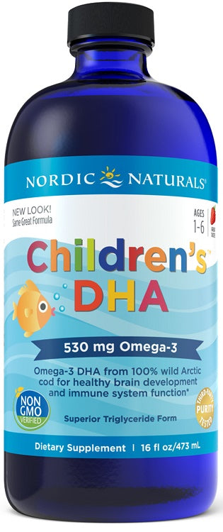 Nordic Naturals Children's DHA, 530mg Omega-3 (Strawberry) - 473 ml.