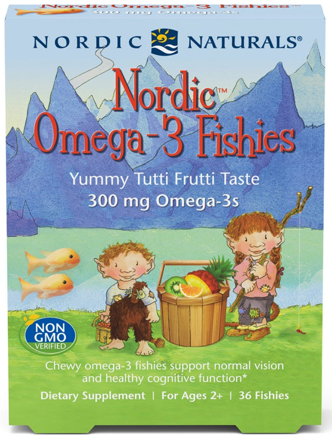 Nordic Naturals Nordic Omega-3 Fishies, 300mg Yummy Tutti Frutti Taste - 36 fishies