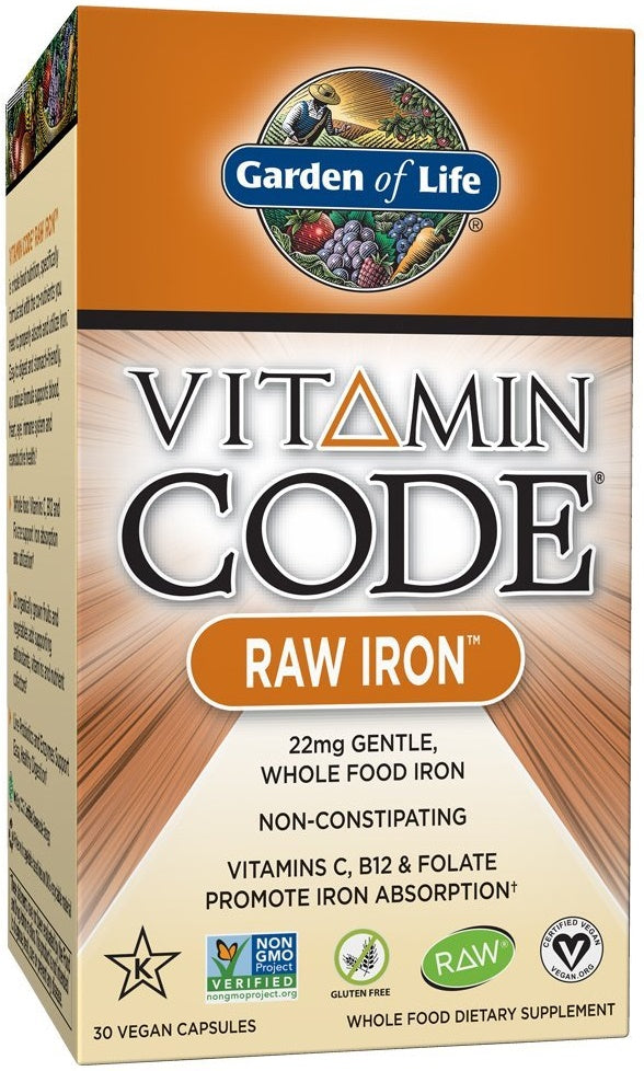 Garden of Life Vitamin Code Raw Iron - 30 vegan caps