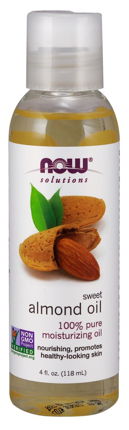 NOW Foods 118ml Pure Almond Oil | All-Natural, Cold-Pressed for Beauty Benefits