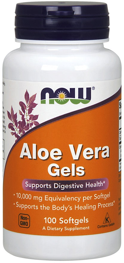 NOW Foods Aloe Vera Softgels - 100 Tablets for Digestive Balance & Skin Hydration