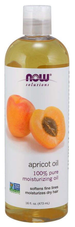 NOW Foods Cold-Pressed Apricot Oil – 473 ml for Hydrated Skin & Healthy Hair