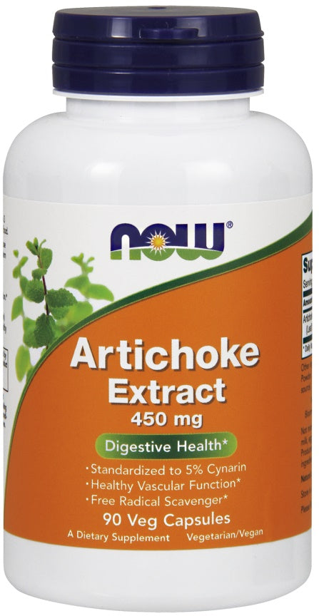 NOW Foods Natural Cholesterol Support with Artichoke Extract 450mg - 90 Vegan Capsules