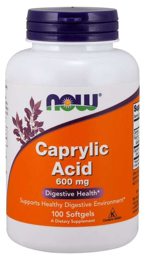 NOW Foods Caprylic Acid, 600mg - 100 softgels By NOW Foods