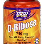 NOW Foods D-Ribose, 750mg - 120 vcaps