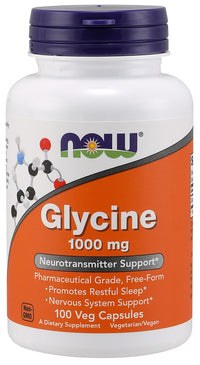 Glycine, 1000mg - 100 vcaps By NOW Foods