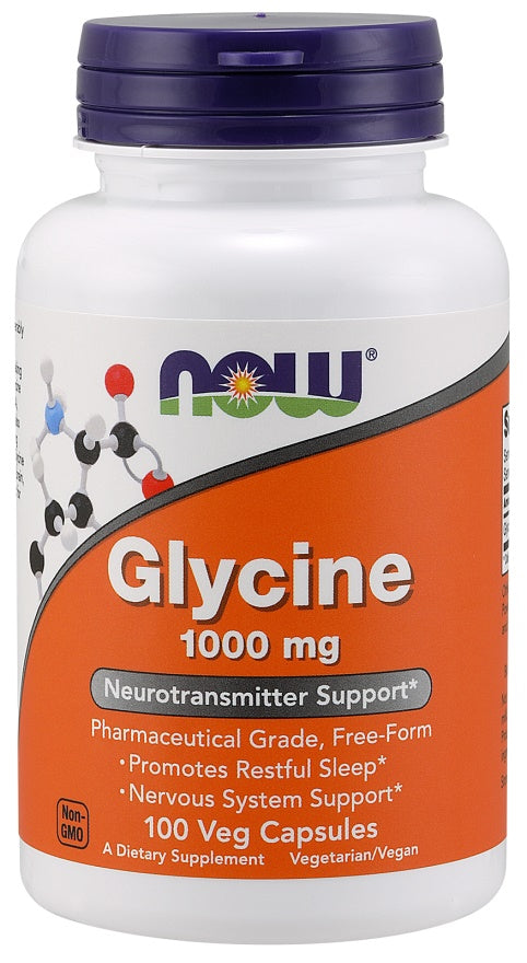 Glycine, 1000mg - 100 vcaps By NOW Foods