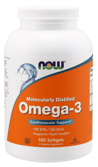NOW Foods Omega-3 Molecularly Distilled - 500 softgels