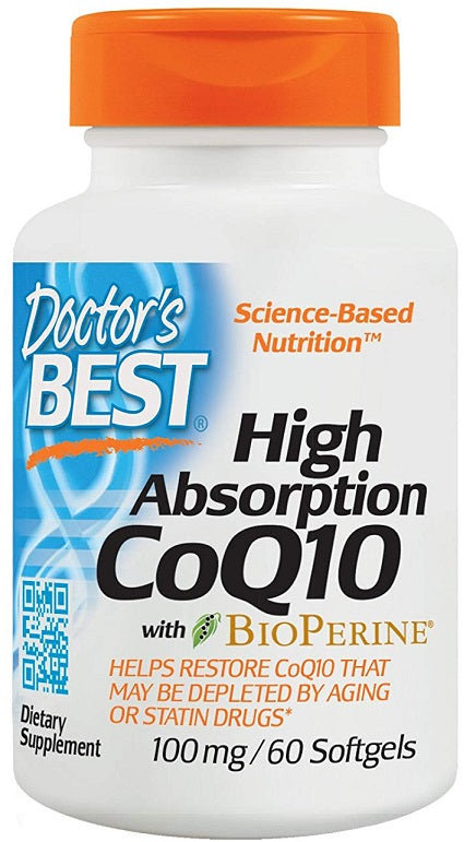 doctor's best high absorption coq10 100mg 60 softgels