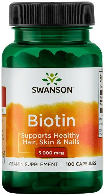 Swanson Biotin, 5000mcg - 100 caps By Swanson