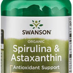 Swanson Spirulina & Astaxanthin, Organic - 120 veggie tablets
