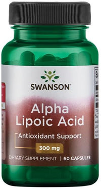 Swanson Alpha Lipoic Acid Supplement - 300mg, 60 Capsules | Antioxidant Formula