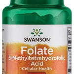 Swanson Folate (5-Methyltetrahydrofolic Acid), 800mcg - 30 vcaps